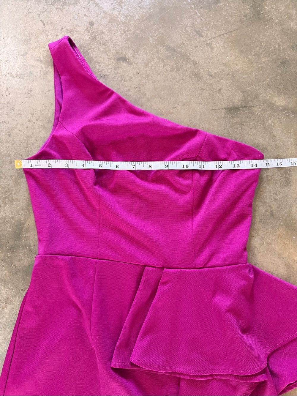 Faeriesty Magenta One Shoulder Ruffle Maxi Dress Size Small - Picture 5 of 16